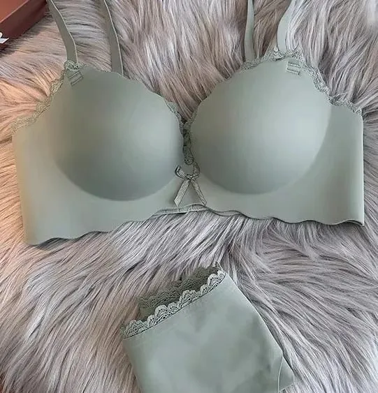 Hot Selling Ladies Push Up Bra Set Seamless Wireless Support Anti-Sagging Comfort Lingerie Set S-XLAB for Young Women Daily Use — image 13