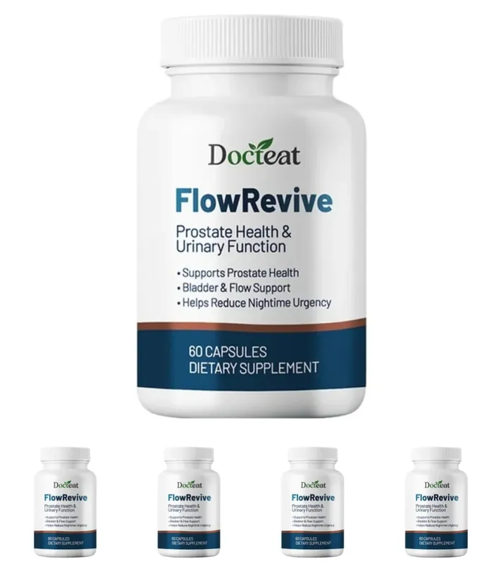 Docteat FlowRevive Prostate Health Capsules for Men with Quercetin Supports Normal Urinary Flow & Bladder Comfort 60 Capsules — image 11