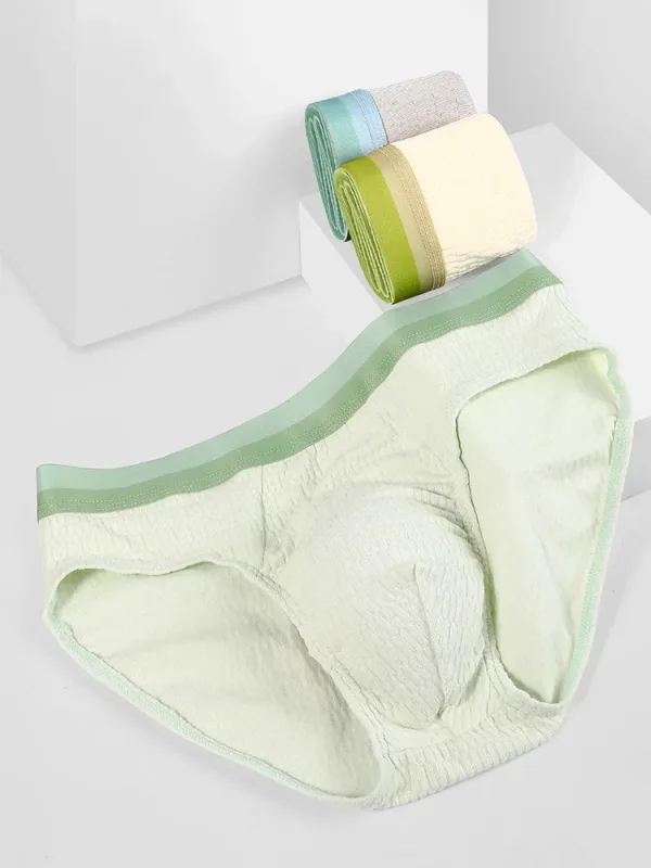 2PCS Men's triangular underpants, pure cotton men's style, made of baby cotton. The underpants are of a thin style for summer, — image 11