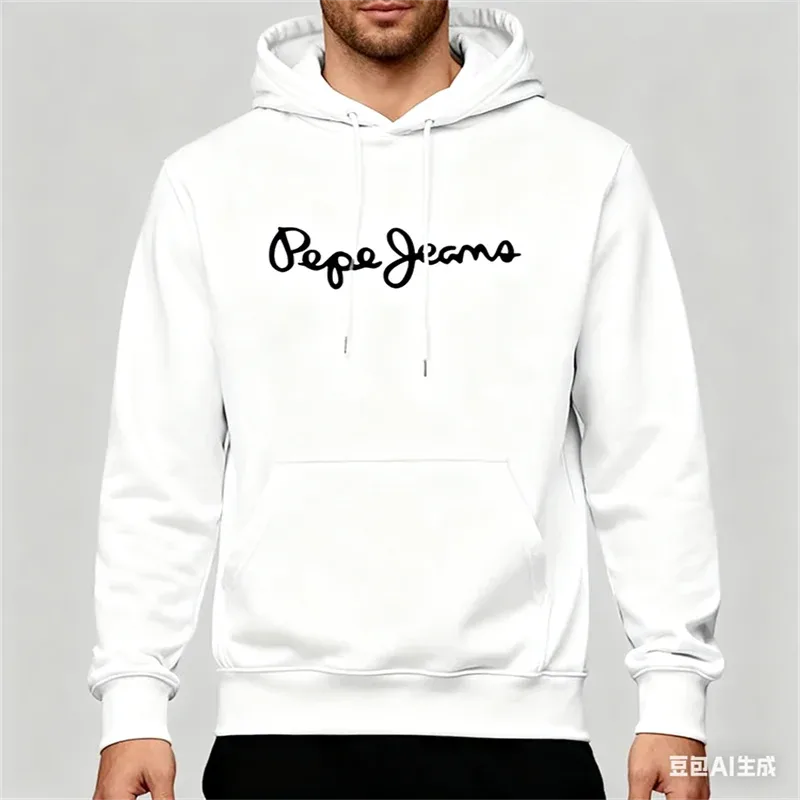 Casual Men's Hoodie 3D Simple Letter Printed Polyester Long Sleeve Tops Outdoor Street Cool Spring And Autumn Hoodies Sweatshirt — image 3