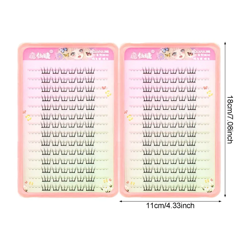 Ultra Thin Fairy False Eyelash Curling 10-13mm Korean Style Glue-free Lashes Extension For Kpop Idols Eye Makeup Large Capacity