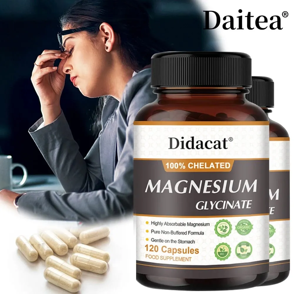 Magnesium Glycine 500mg - Supports Muscle Function Improves Sleep Quality Supports Cardiovascular and Metabolic Health — image 2