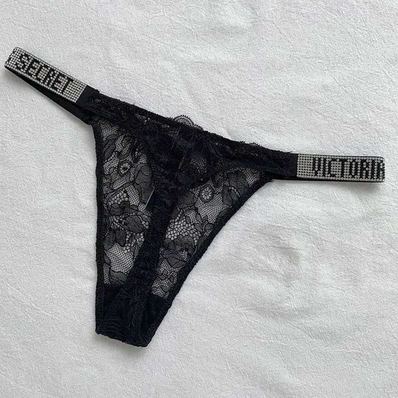 2025 New Sexy Pink Brand Lingerie Female Intimate Underwear Rise Women Panties Bra Rhinestone Letter Comfort Brief — image 5