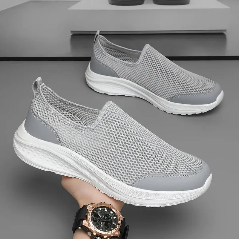 One Foot on the Net Shoes Men's Summer New Breathable Thin Net Walking Shoes Casual Sports Shoes Black Plus Size Men's Shoes 48 — image 2