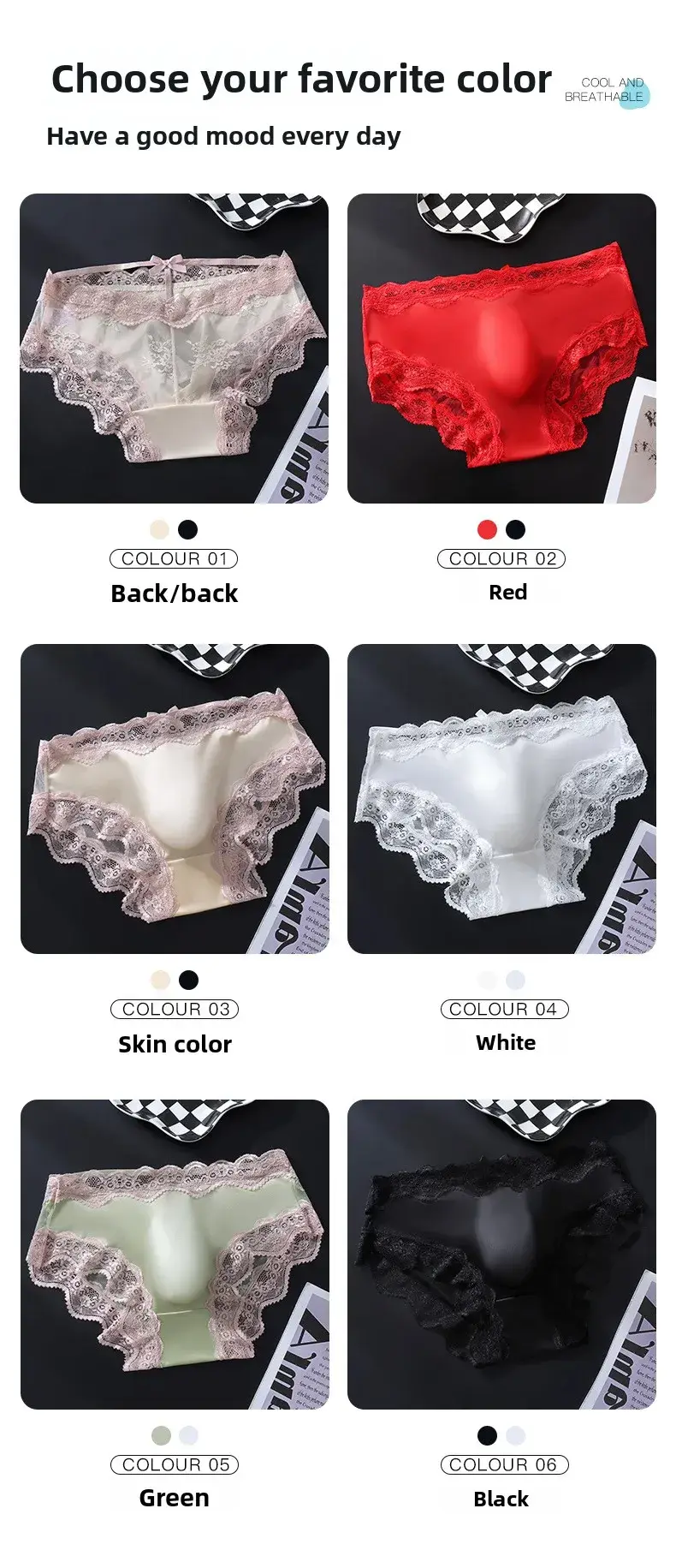 Men's Sexy Satin Lace Briefs 3D Contour Pouch Scalloped Trim Mesh Patchwork Ultra Smooth Low Rise High Elastic Male Underwear — image 6