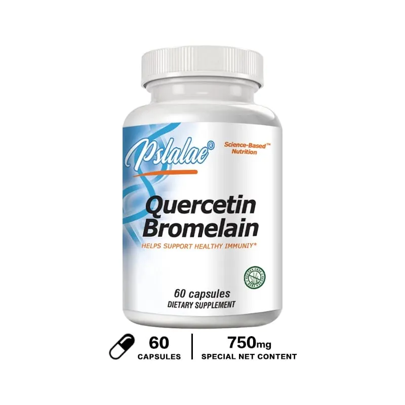 Quercetin Bromelain Immune Support Heart Joint & Respiratory Health Non-GMO Vegan Capsules — image 8