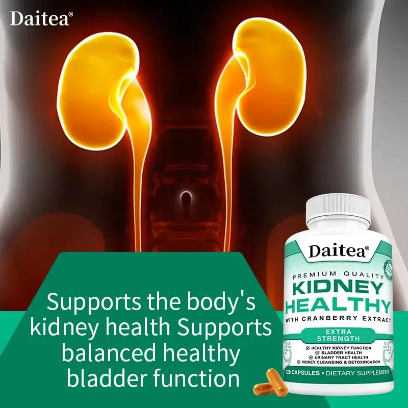Kidney Support Capsules Kidney Cleanse & Detox Formula with Cranberry & Herbal Extracts Support Urinary Tract & Bladder Health