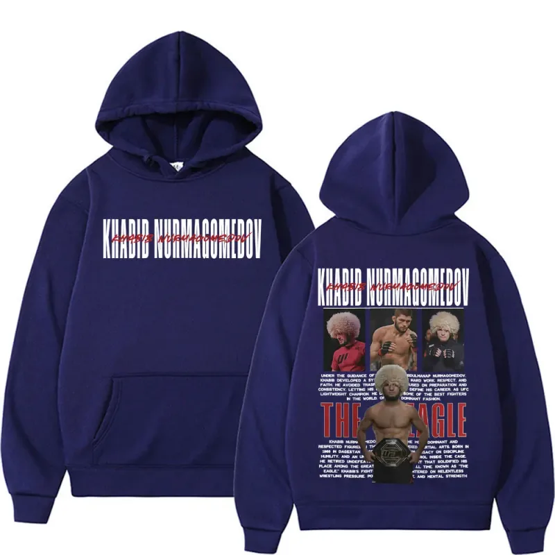 Khabib Nurmagomedov THE EAGLE Merch Sweatshirt Men's Clothing Harajuku Classic Oversized Hoodies Fleece High Quality Cozy Hoodie — image 3