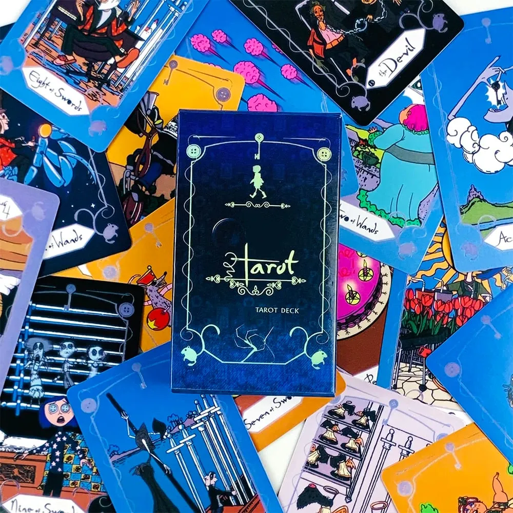 New Tarot Cards A 78 Pcs Tarot Deck The Key That Opens The Door To The Coraline World Great For Meditation & Party Games — image 3