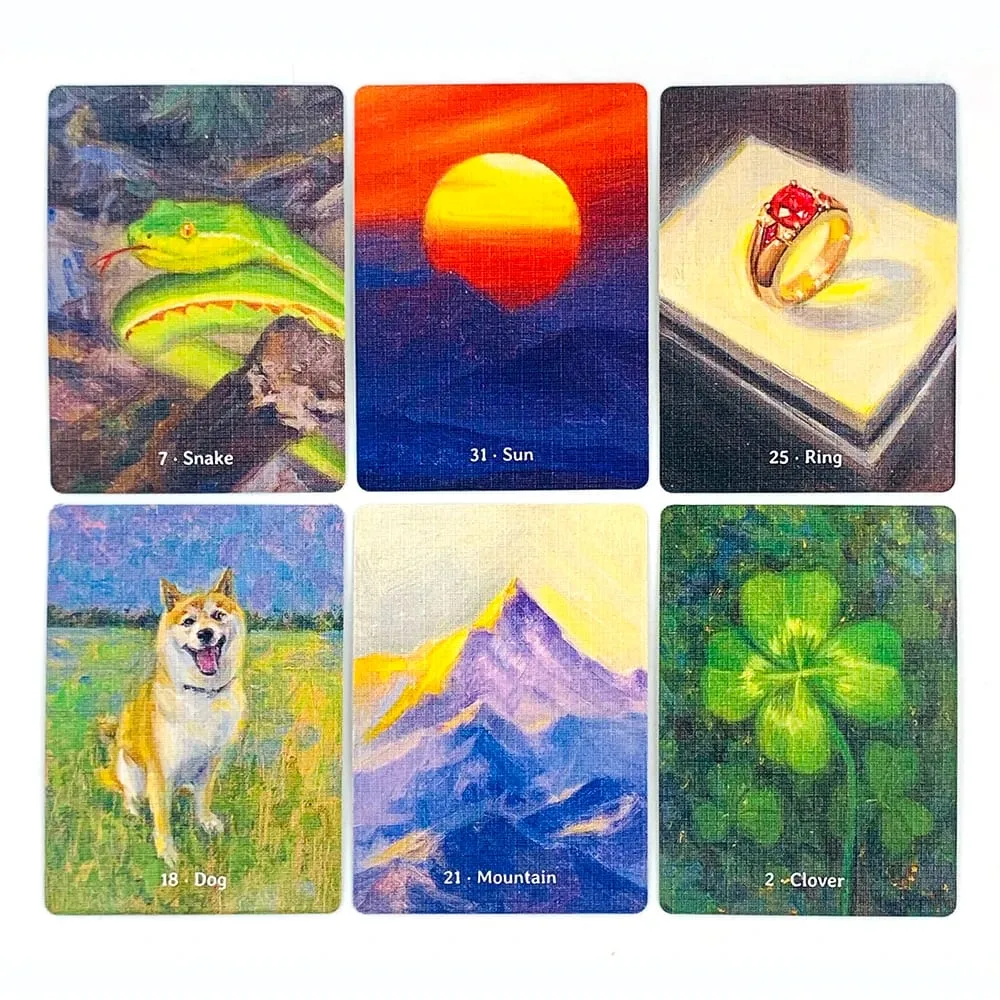 New Oracle Deck A 38 Oil Painting Style Cards Vibrant Illustrations Perfect For Divination Spiritual Practices & Gift Giving — image 4