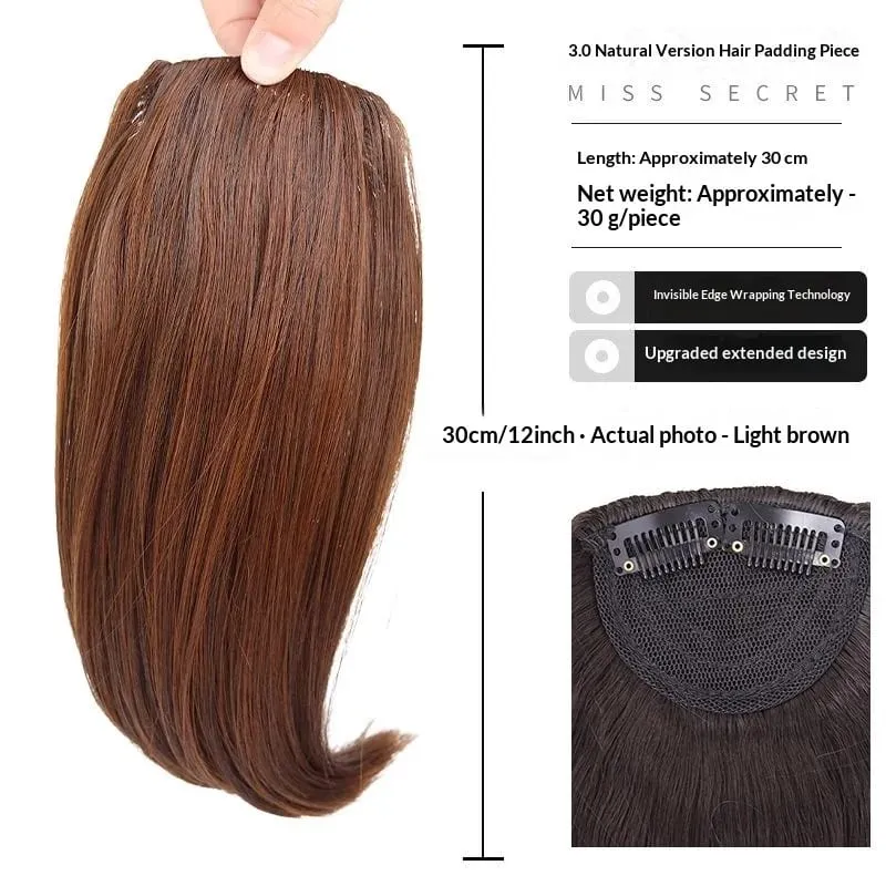 Women's Synthetic High - Crown Hair Topper Clip - In Invisible Design Natural - Looking Volume - Boosting for Thinning Hair — image 13