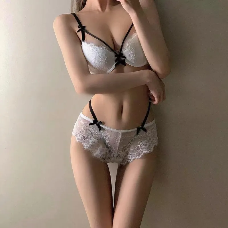 Push Up Bra Set 32-38 AB SL French Lace Underwire Luxury Bow Bralette Allure Support Breathable Comfort Summer Flash Sale