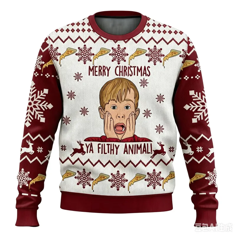 Suéter feio de feliz Natal para homens e mulheres, pulôver de animação de desenho animado, top de manga comprida estilo Harajuku — image 8