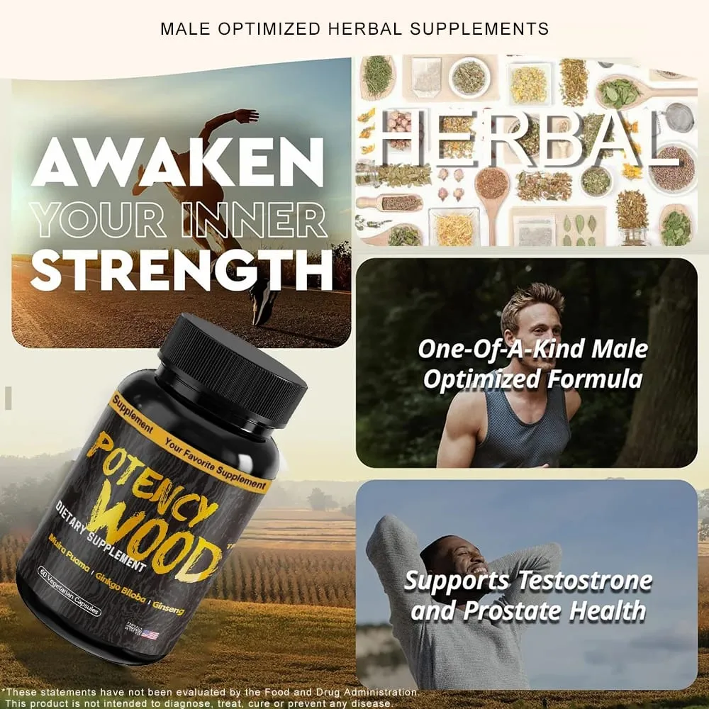 Extra Strength Male Supplement with Panax Ginseng Ashwagandha Gingko Tribulus Extract for Energy Stamina & Boosting Blood Flow — image 3