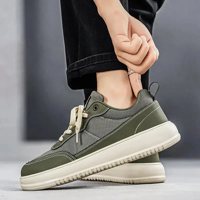 New Wide Toe Men Shoes Casual Versatile Soft Sole Wide Last Shoes Walking Sneakers Breathable Mesh Comfortable Barefoot Shoes — image 7