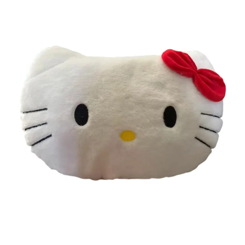 Anime Sanrio Hello Kitty Cute Cartoon Head Plush Pillow Sofa Bedside Cushion Car Cushion Nap Pillow Birthday Gifts for Girl