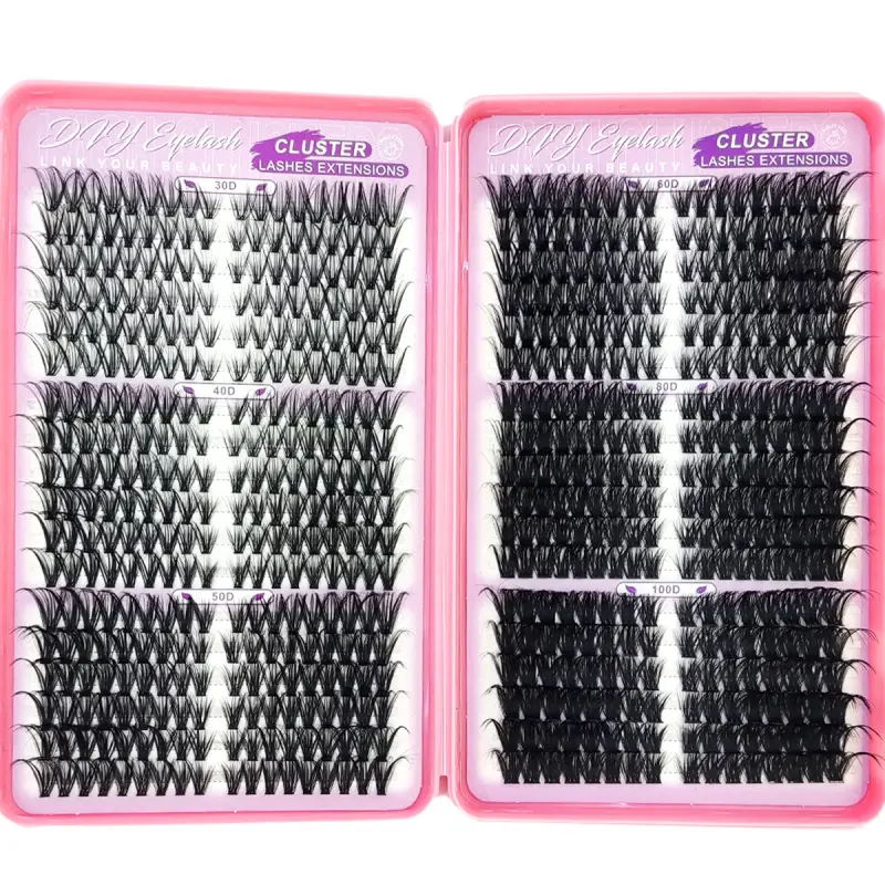 36 row fluffy eyelash bundle left and right eyelashes extended 30-100D independent eyelashes cat eye eyelash extension