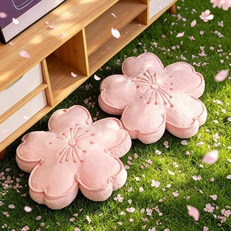 Cherry Blossom Plush Pillow Flower Stuffed Cushion Squishy Sofa Cushion Home Decor Toy Afternoon Nap Pillow Birthday Gifts — image 5