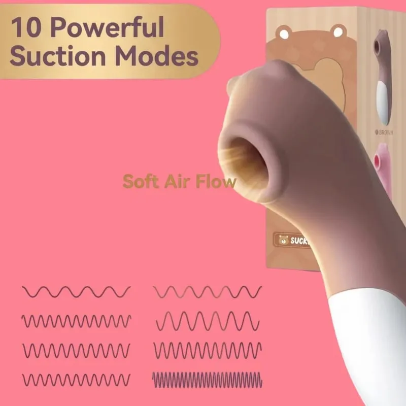 Tragbarer Klitoris-Saugvibrator, Vakuum-Stimulator, Massagegerät, 10 Geschwindigkeiten, wiederaufladbar, wasserdicht, Sexspielzeug für Frauen — image 5
