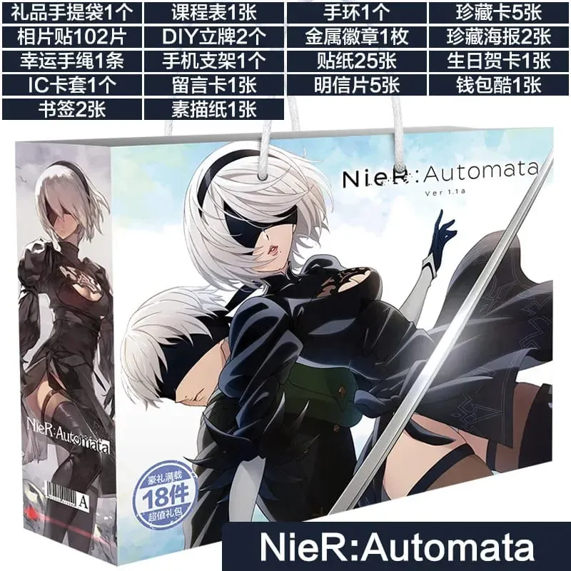 Sac cadeau porte-bonheur Anime Bungou Stray Dogs Haikyuu, jouet de Collection comprenant une carte postale, un signet, des cartes Lomo, figurine Genshin Impact — image 37