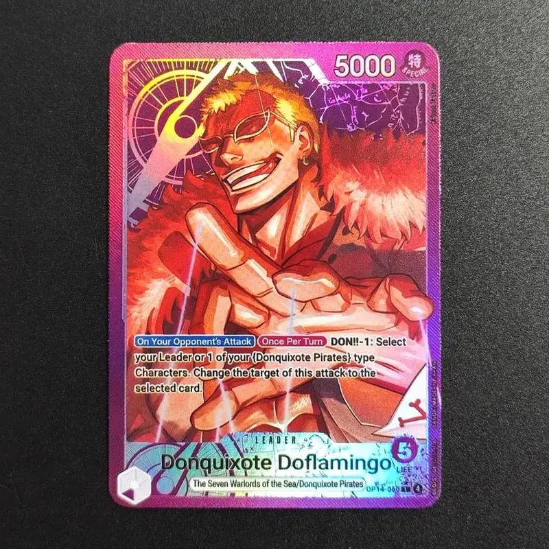 Proxy One Piece Card Mihawk OP14-020 Hancock Crocodile Jinbe Law Doflamingo The Azure Sea's Seven English TCG Anime Card — image 5