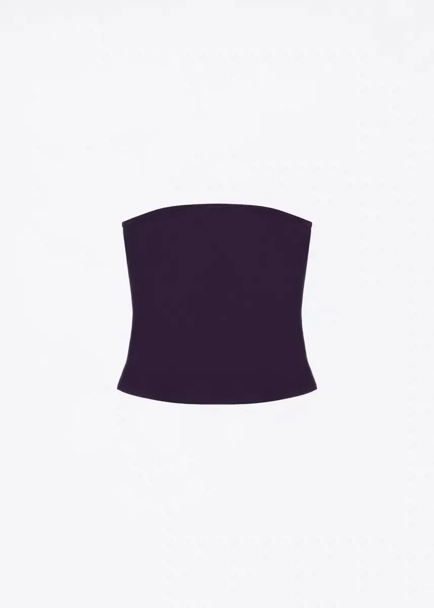 Tank Celadon Green & Coffee Brown Bandeau Crop Top Minimalist Y2K High-Stretch Top — image 14