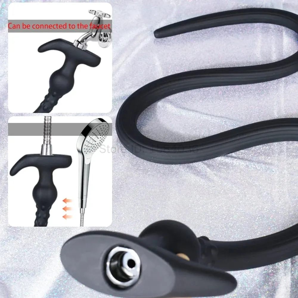 Super Long Anal Plug Whip Silicone Wearable Butt Plug Hollow Enema Vaginal Cleaning Dildos Deeper 18+ Adult Sex Toys for Couples — image 5