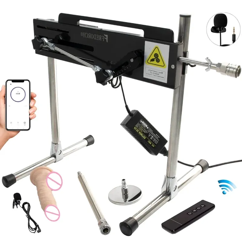 Dildo-Automatic Woman Sex Machine with Dildo Accessories Quick Air Masturbation Machine 120 Watt Power Telescopic Sex Toys — image 12