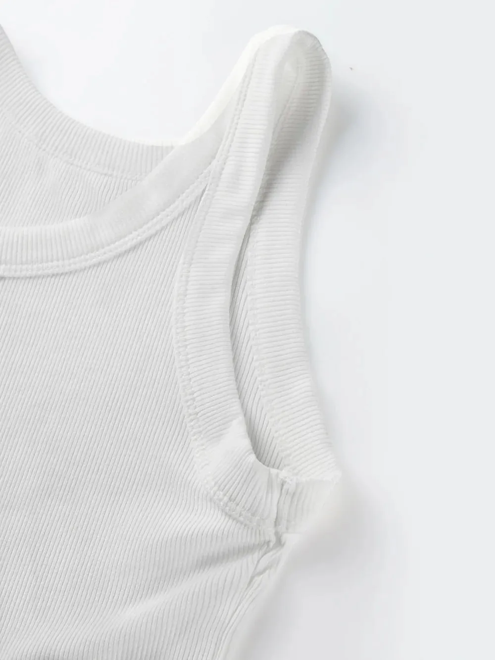Womens O-Neck Ribbed Cotton Tank Top Slim Bodycon Sleeveless Summer Soft Breathable Basic Vest Casual Wear Daily Undershirt Tops — image 5