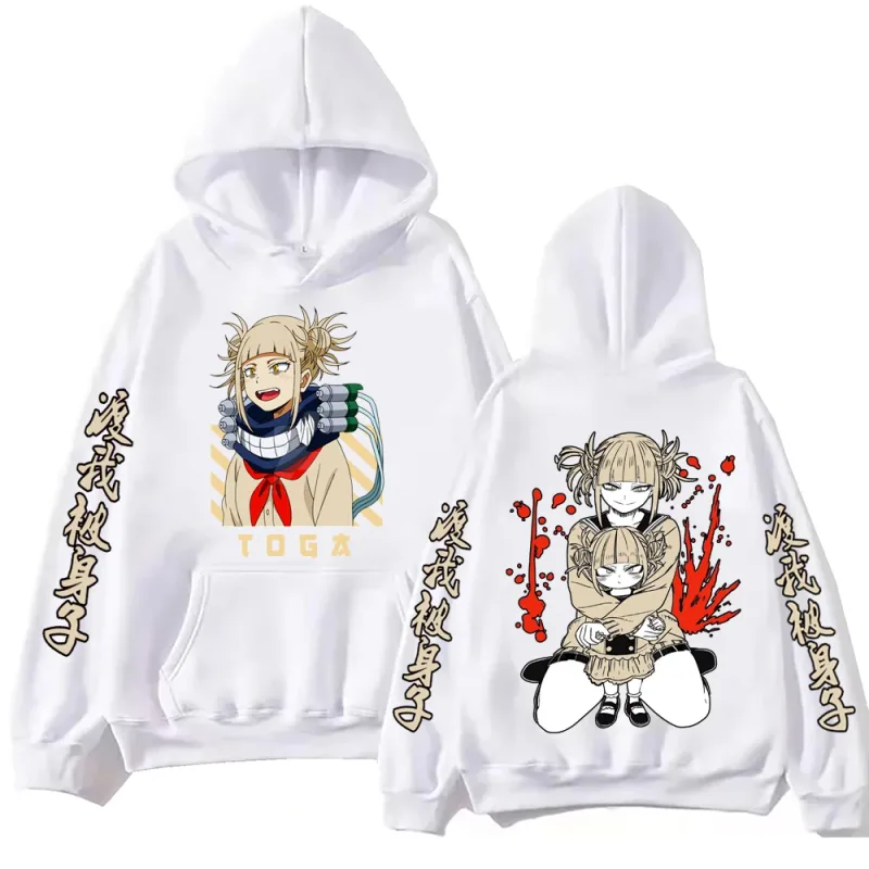 2025 Anime My Hero Academia Himiko Toga Hoodies Harajuku Pullover Tops Man Woman Fans Gift Long sleeve Oversized Sweatshirt