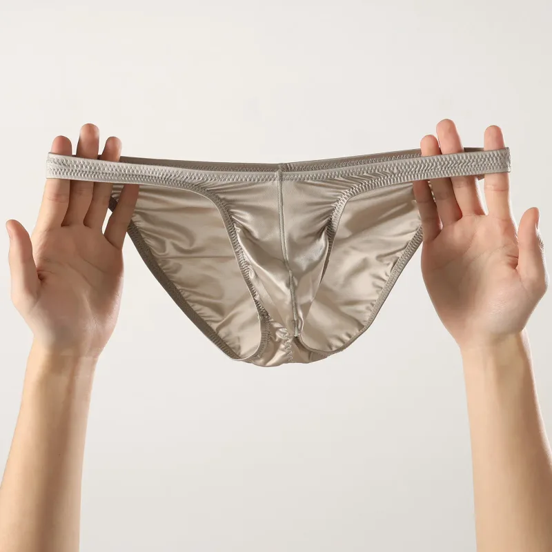 Pánské kalhotky do posilovny s nízkým vzestupem Hladké saténové sportovní tréninkové spodní prádlo Kulturistika Ultra tenké Quick Dry Fitness Cvičení Zvednutí zadku — image 13