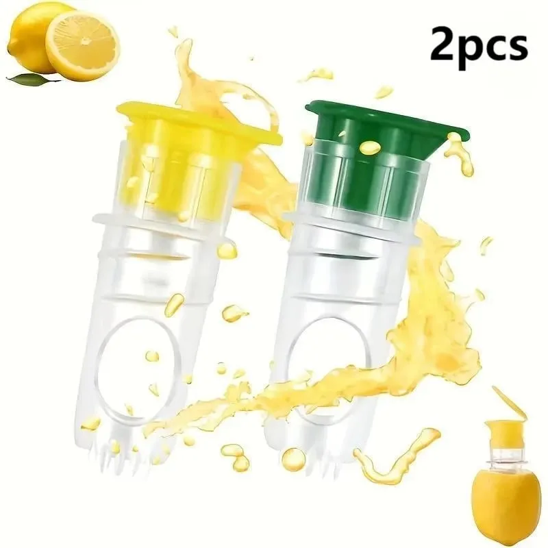 New Screw Top Lemon Juicer Mini Manual Lemon Squeezer Portable Lemon Juicer With Lid Squeeze Lime for Cocktails Plastic Manual — image 11