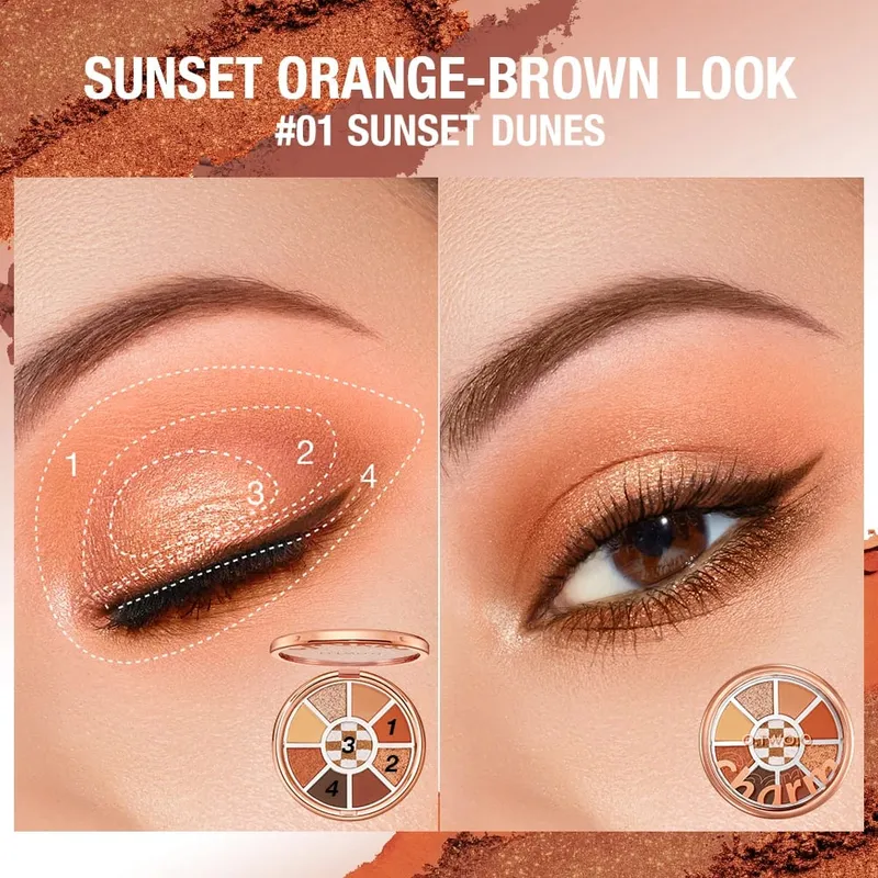 O.TWO.O 9 pezzi trucco completo viso impostazione polvere primer base mascara eyeliner penna sopracciglio tinta rossetto ombretto trucco per le donne — image 3