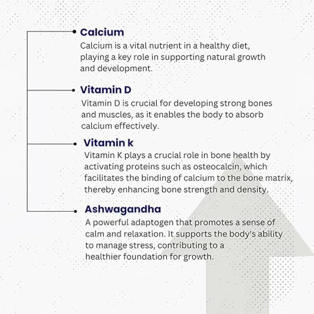 Heightener - Natural Height Growth Supplement for Kids Teens and Adults to Increase Bone Strength and Grow Taller Height Pills — image 6