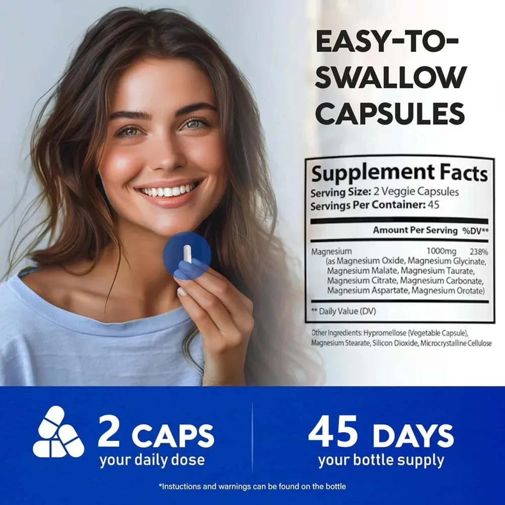 Magnesium Complex 1000 mg 8 Elementární doplněk hořčíku s glycinát citrát oxid aspartát orotát malát taurát vysoké abs. — image 5