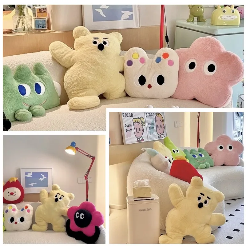 Người Nổi Tiếng Nữ Tính Hoa Gối Sofa Trang Trí Kawaii Gấu Mèo Đệm Thú Nhồi Bông Cầu Vồng Hoa Vòng Thỏ Sang Trọng Đồ Chơi Giáng Sinh — image 2
