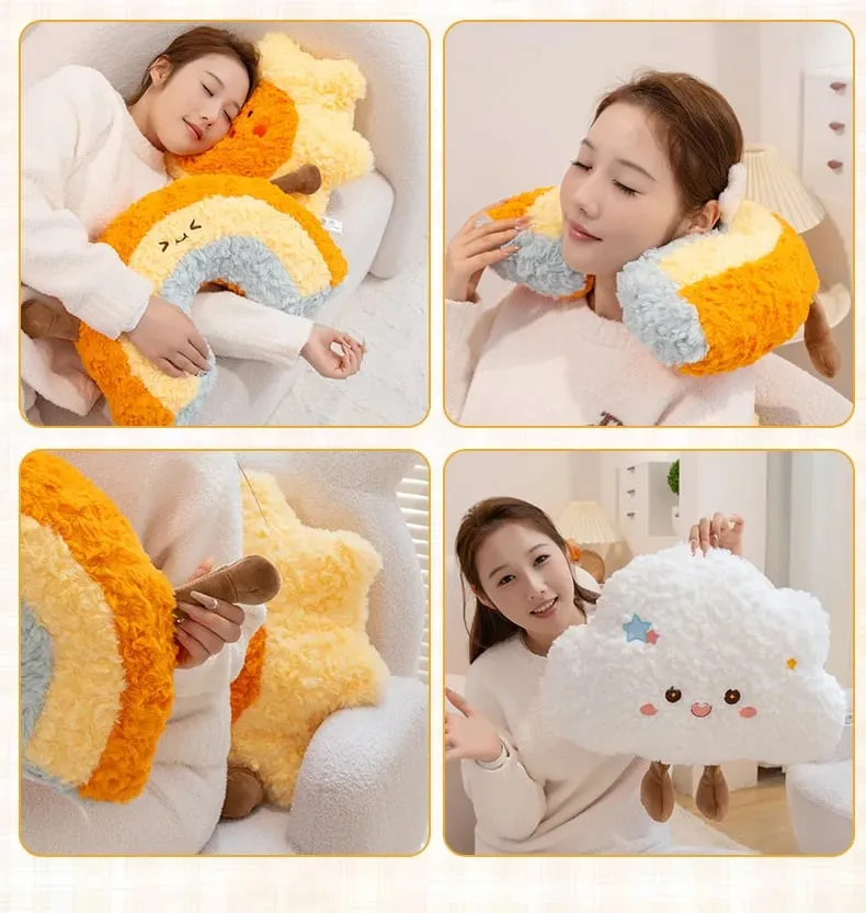 Weather Series Moon Plush Pillow Soft Fluffy Star Decor Sofa Back Cushion Cute Plush Toy Gift For Women Home Bedroom Decoration — image 10