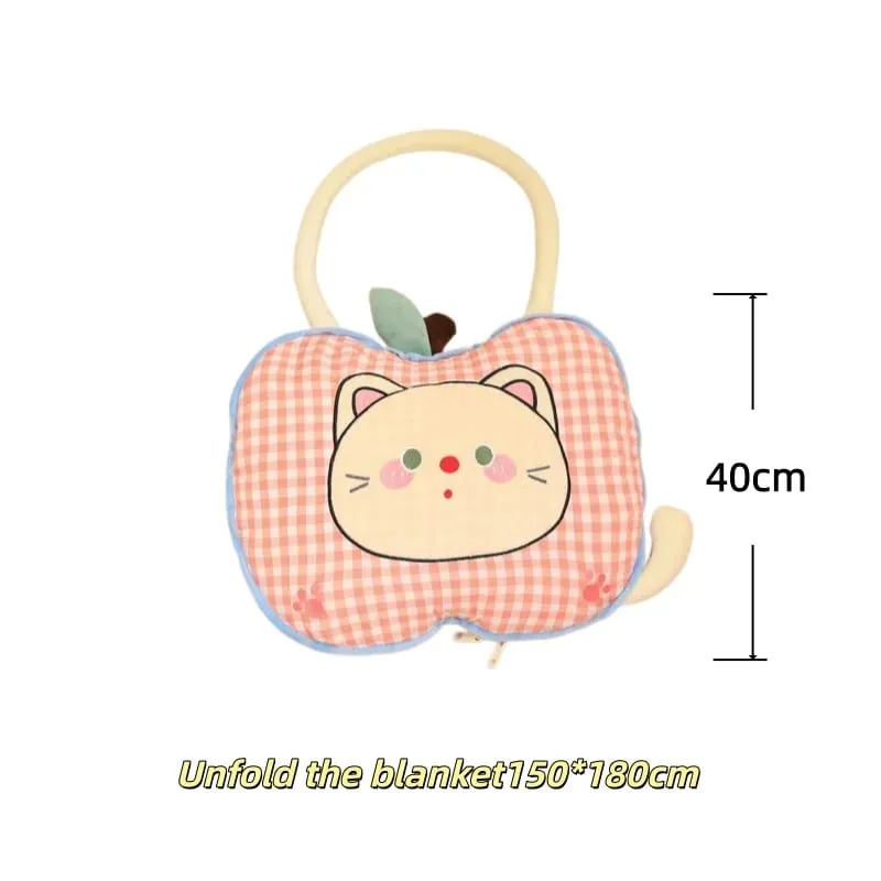 Apple Plush Pillow Cat Stuffed Cushion Kawaii Soft Sofa Cushion Air Conditioning Blanket Throw Pillow Adorably Birthday Gifts — image 10
