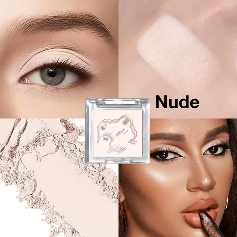 White Matte Eyeshadow Palette Cut Crease Base Highlighter Waterproof Long Lasting Brightening Eye Makeup Shell — image 5