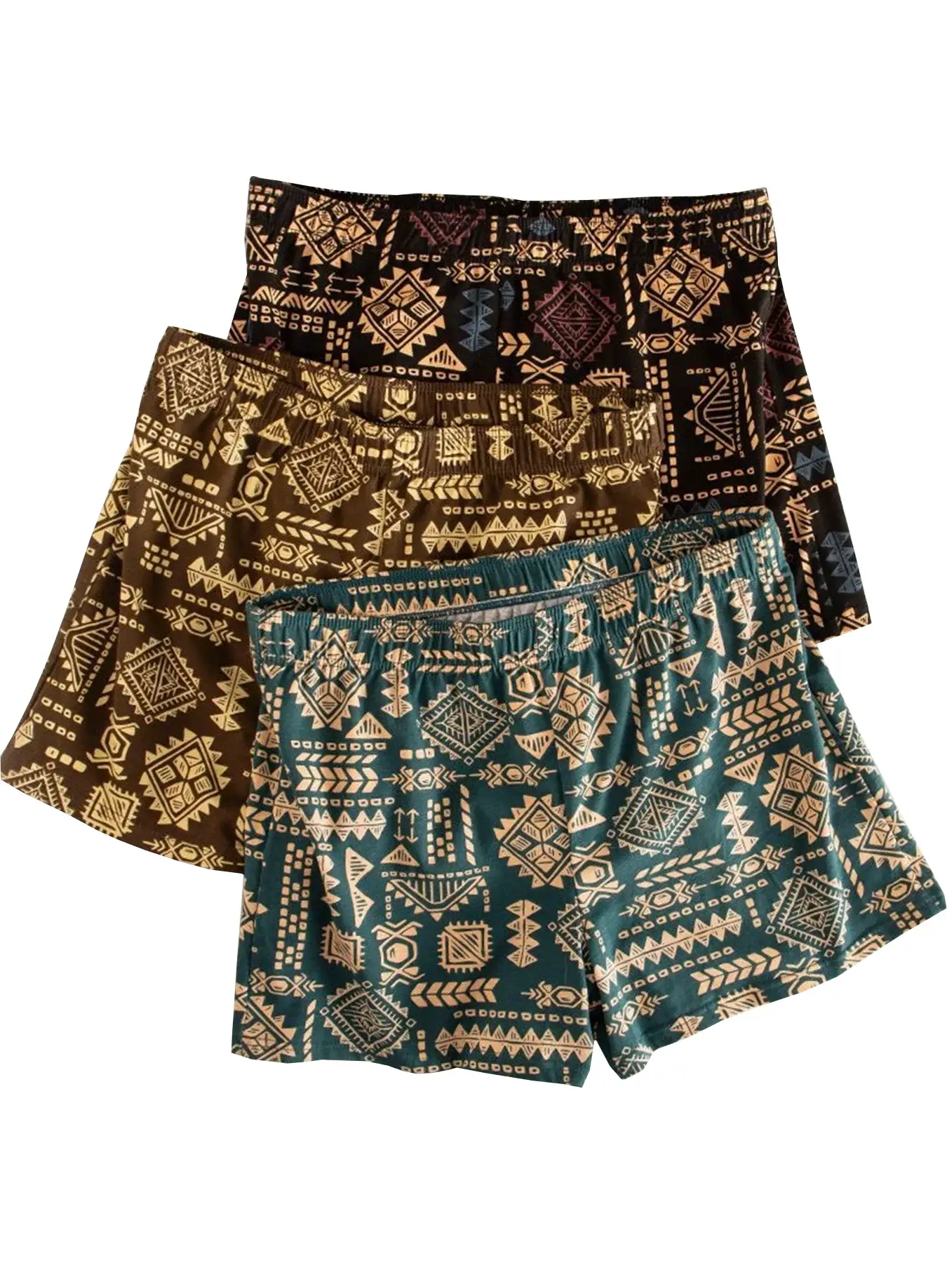 3PCS/SET Retro Ethnic Style Men's Underwear Print Men Boxer Shorts Aro Pants Trendy Casual Home New Breathable Men's Underpant — image 12
