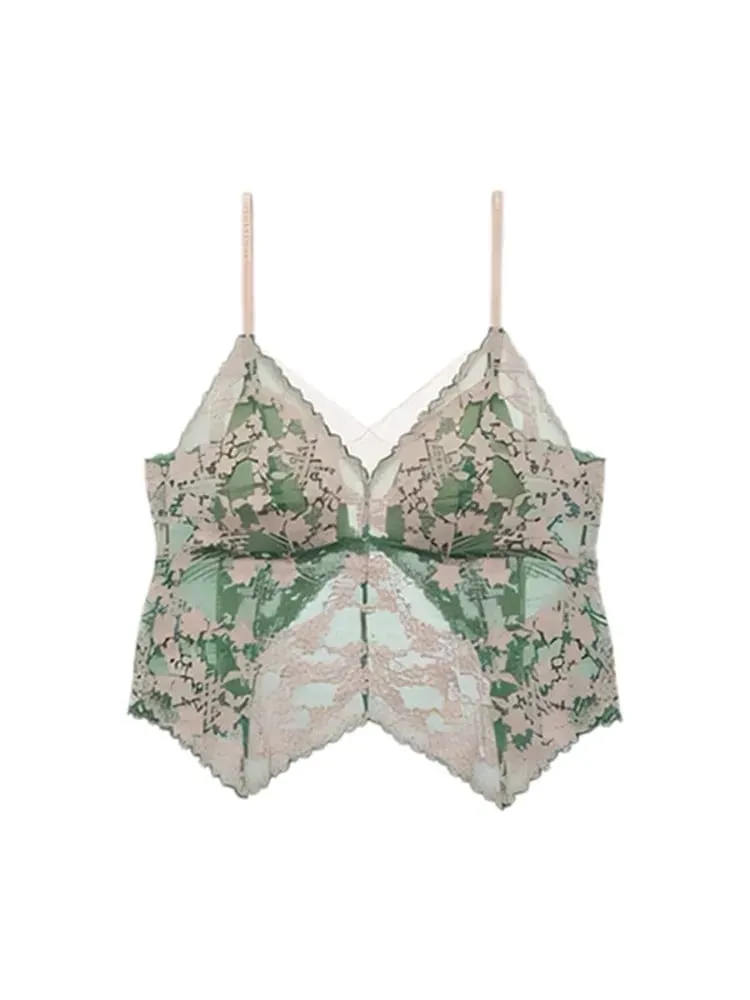 Sexy French Lace Halter Bra for Summer Wireless Crinkle Free Bralette for Small Bust Beautiful Back Lingerie Set S-XL MOYISU BC — image 3