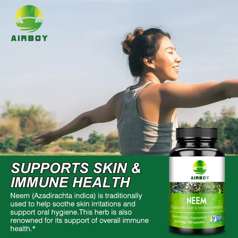 Organic Neem Supplement - Herbal Acne Supplements Supporting Clear Skin and Detox Supports Immune Health — image 4