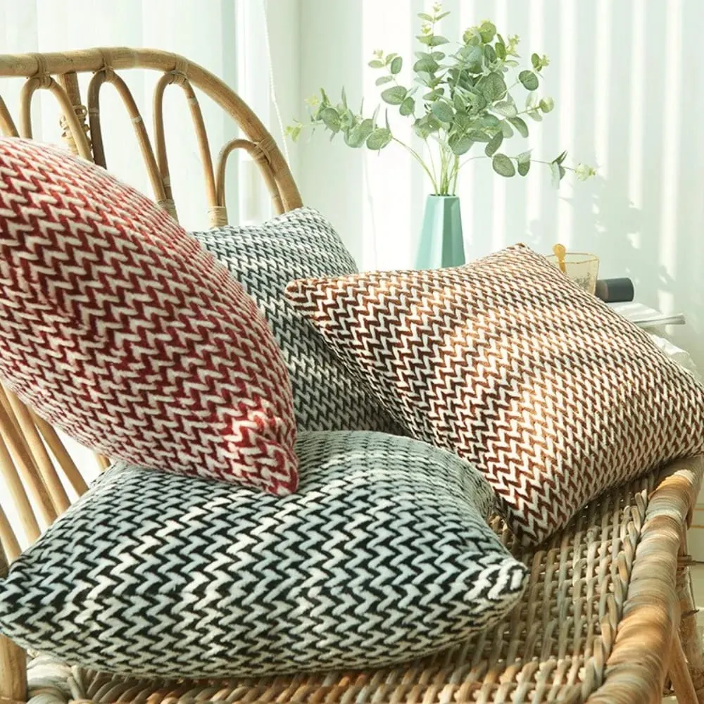 Simple Double-sided Plush Cushion Cover 18x18 Inch Soft Decorative Throw Pillow Case for Home Living Room Sofa Car — image 6
