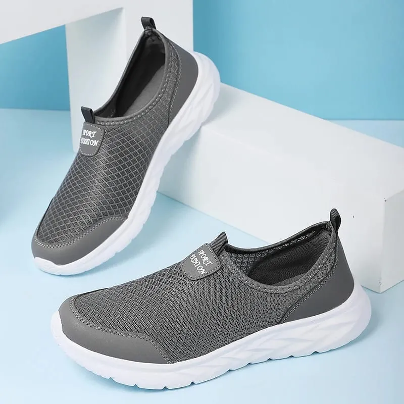 2023 lekkie męskie buty w stylu casual oddychające wsuwane męskie trampki antypoślizgowe męskie mieszkania buty do chodzenia na świeżym powietrzu rozmiar 40-47 — image 2