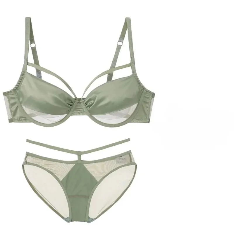 Ladies New Thin Cup Slimming Lingerie Set Soft underwire Push Up Bra Minimizing Effect Gathers Side Bulge Anti Sagging Soft — image 5