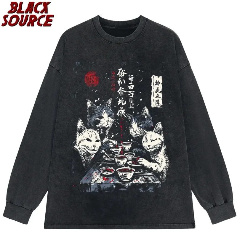 T078 Cute Cartoon Cow Print Hoodie, Washed Neutral Style Pullover Sweatshirt, Fashion Trend Casual Streetwear Daily Wear — image 8