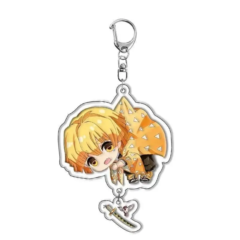 Hot Demon Slayer Tanjiro Kamado Acrylic Keychain Anime Peripherals Cute Cartoons Fashion Jewelry Backpack Pendant Christmas Gift — image 9