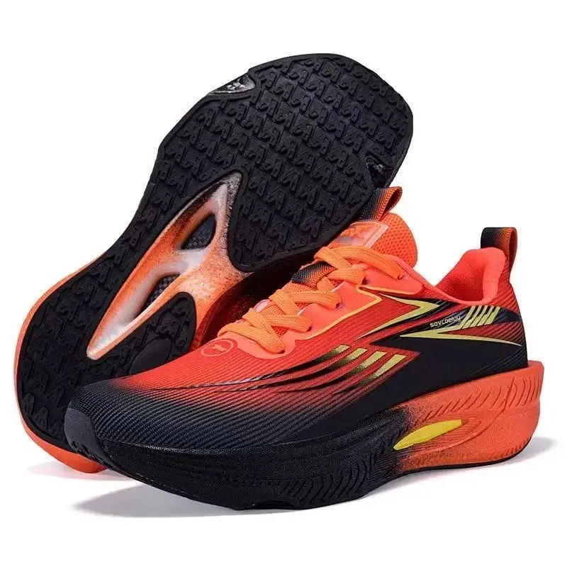 Marathon Running Shoes Men Carbon Board Air Cushion Sports Breathable Lightweight Women's Comfortable Athletic Nonskid Sneakers