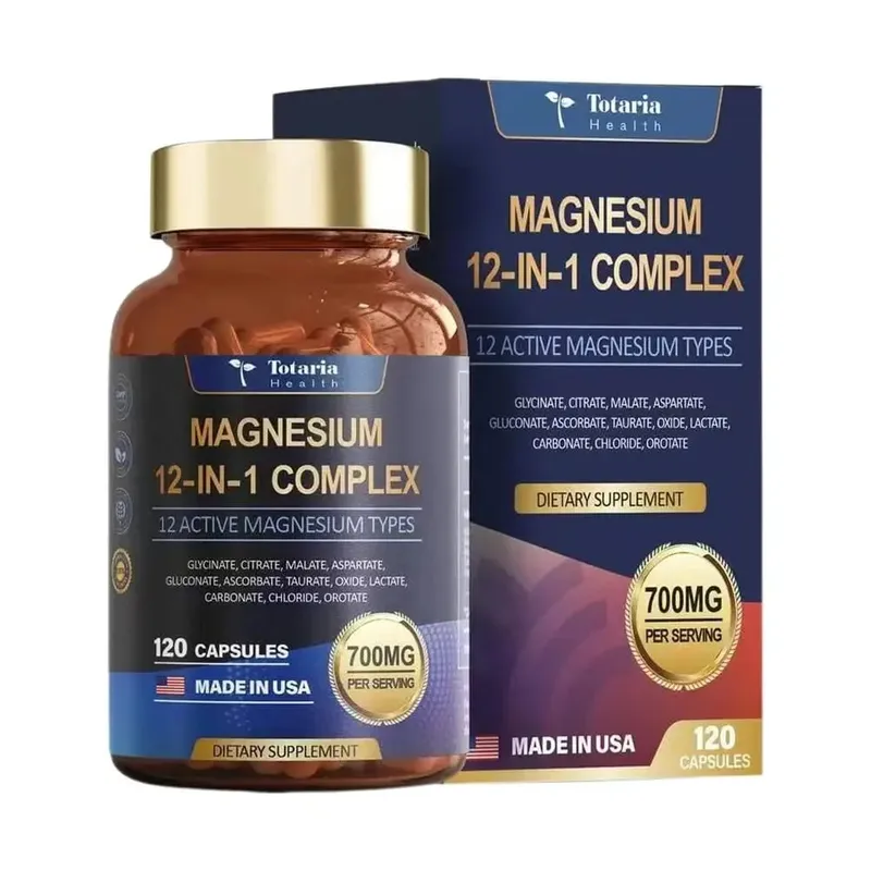 12 in 1 Magnesium Complex Capsules - Promotes Restful Sleep & Relieves Muscle Supports Bone Muscle and Heart Health — image 6