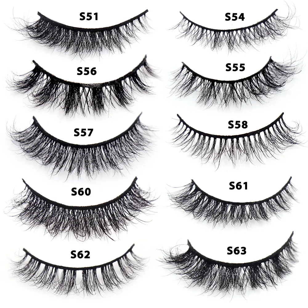 Short Natural 3D Mink Lashes Fluffy Wispy Fake Eyelashes Crisscross False Lashes Eyelash Extension Makeup — image 6